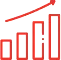 Graph with rising trend, market growth, economic concept.