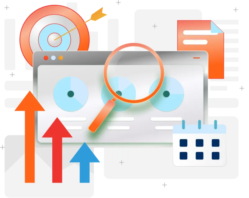 SEO analytics and performance metrics concept illustration.